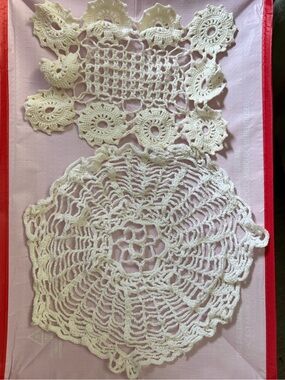 Crochet Doilies Handmade Cream Set of 2 OSK